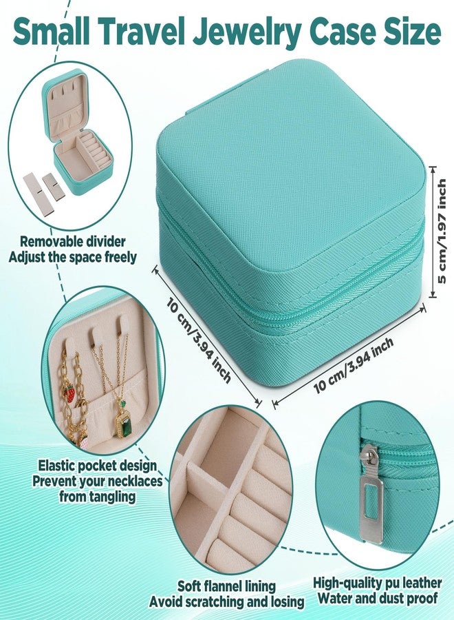 AojSup 12 Pcs Small Jewelry Box Mini Travel Jewelry Case Bridesmaid Gift Pu Leather Travel Organizer Small Jewelries Box Mini Storage Organizer Storage Boxes for Women Girls Bridesmaid Proposal Gift - Image 2